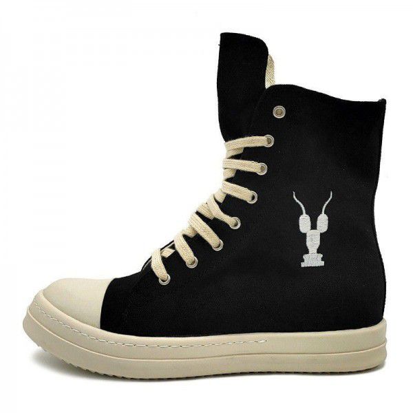 Canvas shoe stitching Martin boots Canvas black ro...