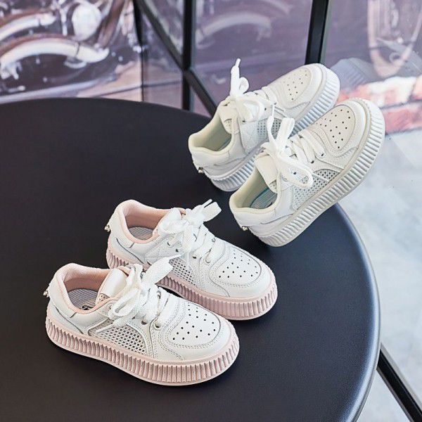 Children's Little White Shoes Spring/Summer New Children's Shoes Korean Edition Girls' Soft Sole Low Top Board Shoes Boys' Casual Shoes Mesh Shoes 