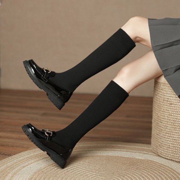 Girls' short boots, spring and autumn children's boots, big boys and little girls' princess leggings, slimming elastic boots 