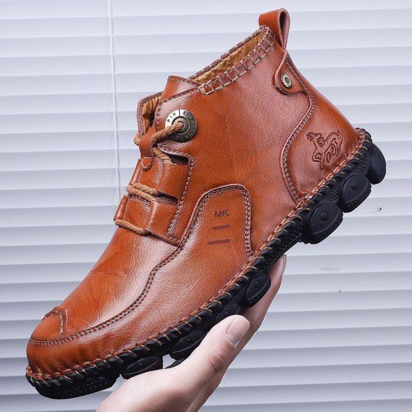 Men's boots, military boots, outdoor boots, Korean version, British trend leather boots, Martin boots, men's shoes, autumn and winter 