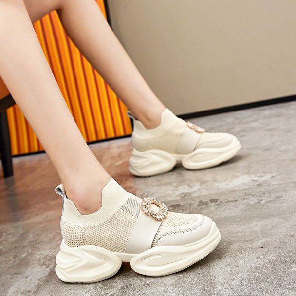 Women's Korean version low cut shallow square buck...