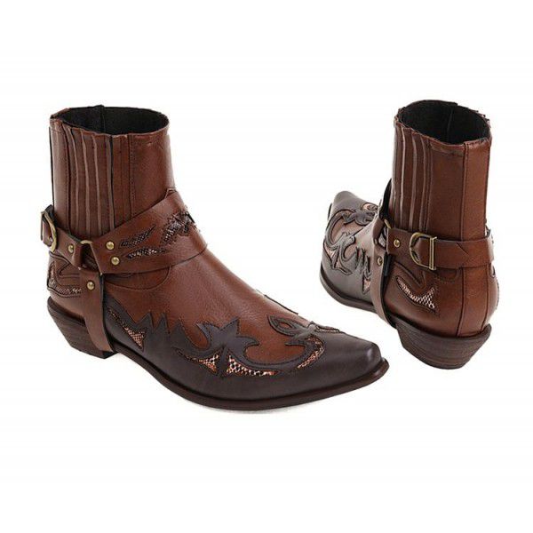 New Mid Heel Mid Barrel Boots Martin Boots Retro European and American 