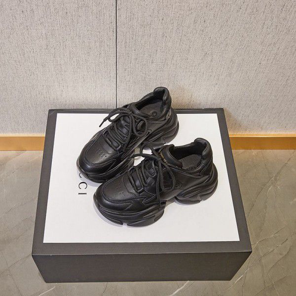 New internet celebrity sports casual shoes Korean version thick sole breathable running shoes 