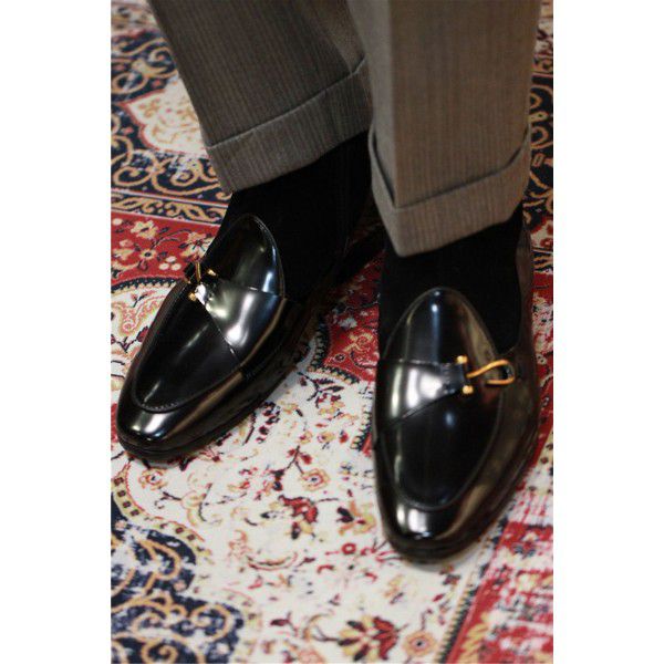 Pointed autumn and winter high top leather boots, English Chelsea suit, Lefu men's boots, business men's boots 