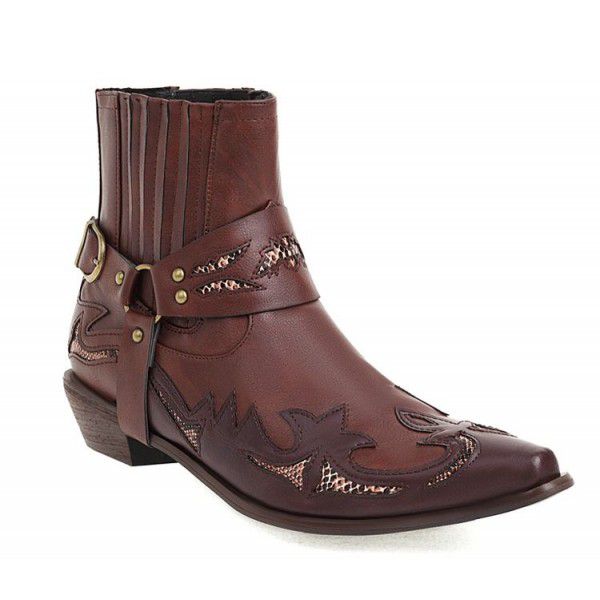New Mid Heel Mid Barrel Boots Martin Boots Retro European and American 