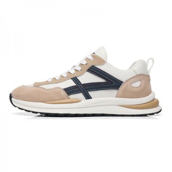 Men's shoes Spring new style shoes Men's casual retro leather Forrest Gump shoes Men's breathable versatile sports trendy shoes 