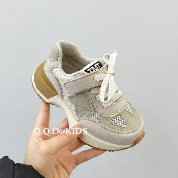 Summer New Children's Small Waist Sports Shoes Korean Edition Boys and Girls' Fashion Breathable Single Mesh Shoes 