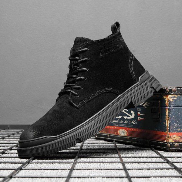 Fashionable men's boots, high top, autumn and wint...