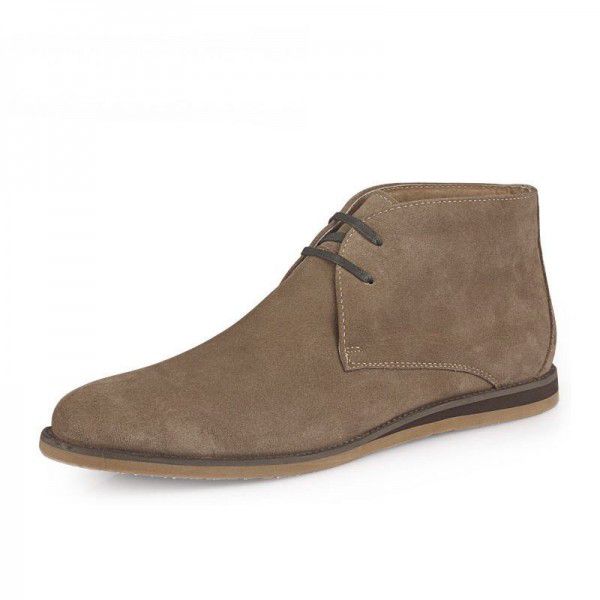 Casual high-top leather shoes British trend simple suede men's shoes 