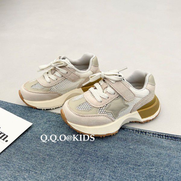 Summer New Children's Small Waist Sports Shoes Korean Edition Boys and Girls' Fashion Breathable Single Mesh Shoes 