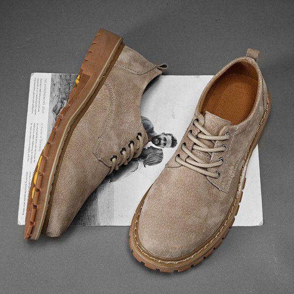 Autumn and Winter Martin Boots Men's New Shoes Low Top Men's Boots Short Boots Desert Work Boots 