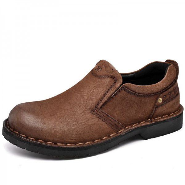 Casual shoes Men's shoes Genuine leather top layer cowhide shoes Walking shoes 