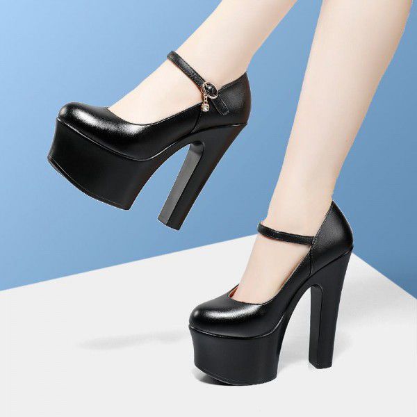 High heeled shoes, wedding thick heels, new runway shoes 