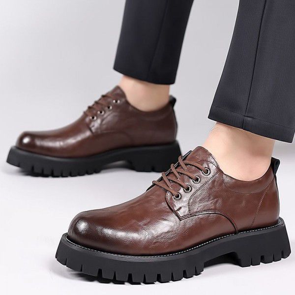 New two-layer cowhide genuine leather thick soled ...