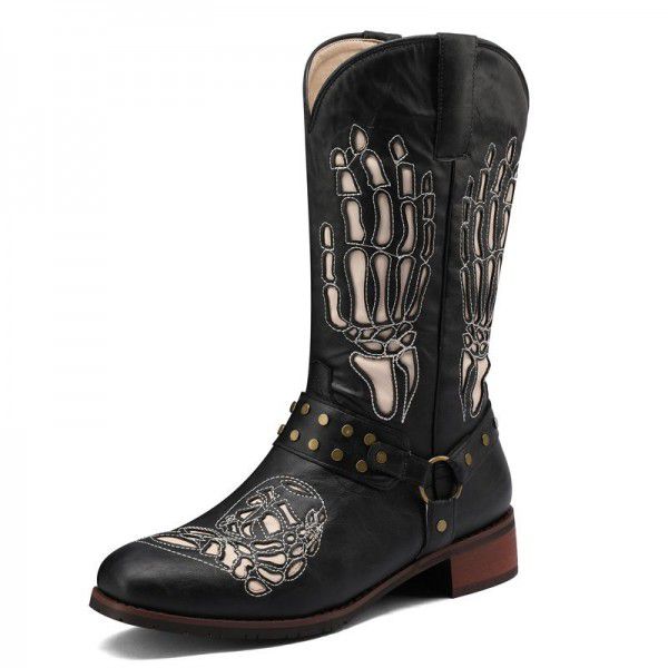 Low Heel Mid Boot Men's Boots Vintage Martin Boots 