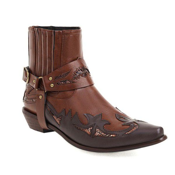 New Mid Heel Mid Barrel Boots Martin Boots Retro European and American 