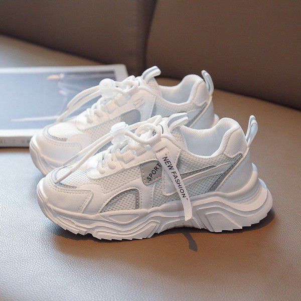 Da Tong Sports Shoes for Girls Spring New Children Dad Shoes Fashion Brand Children's Shoes for Boys Little White Shoes Spring and Autumn 
