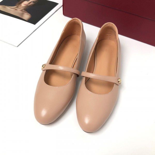 Spring and Summer Round Toe Shallow Mouth Mary Jane Shoes Retro Classic One Step Women's Shoes Comfortable and Casual Single Shoe 