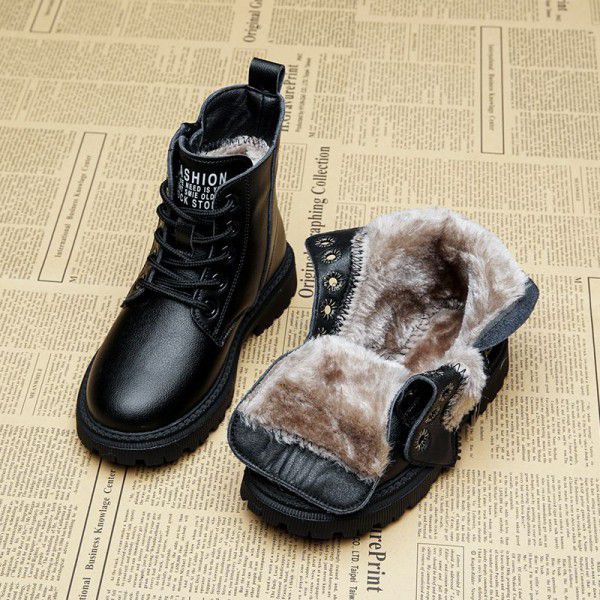 Girls' Martin Boots Spring and Autumn Children's Single Boot Autumn New White Princess Children's Boots 
