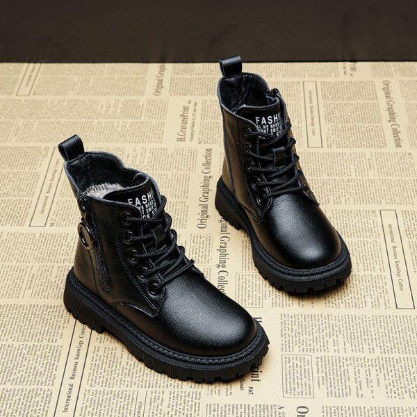 Girls' Martin Boots Spring and Autumn Children's Single Boot Autumn New White Princess Children's Boots 