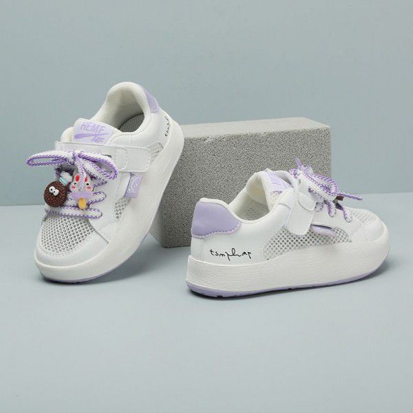 Children's shoes, breathable mesh, girls' sports shoes, summer new children's hollow out soft sole, anti slip casual shoes 