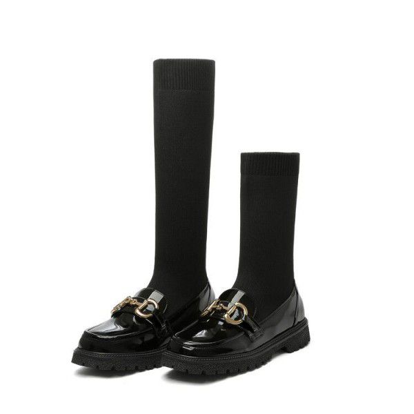 Girls' short boots, spring and autumn children's boots, big boys and little girls' princess leggings, slimming elastic boots 