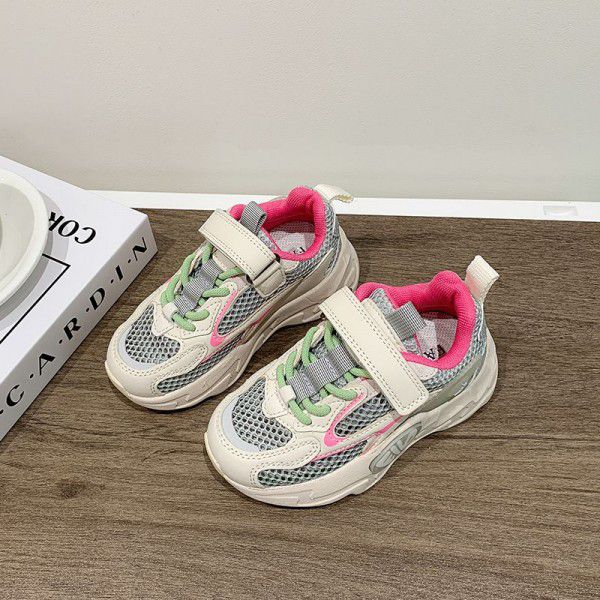 Spring and Summer New Children's Mesh Shoes for Boys Breathable Casual Dad Shoes for Big Kids 