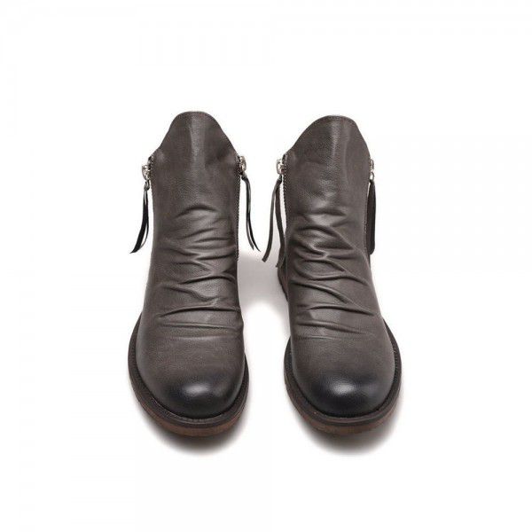 Autumn Martin boots, British style men's boots, retro leather boots, Korean version, men's high top work clothes, men's shoes 