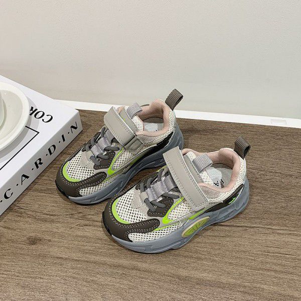 Spring and Summer New Children's Mesh Shoes for Boys Breathable Casual Dad Shoes for Big Kids 