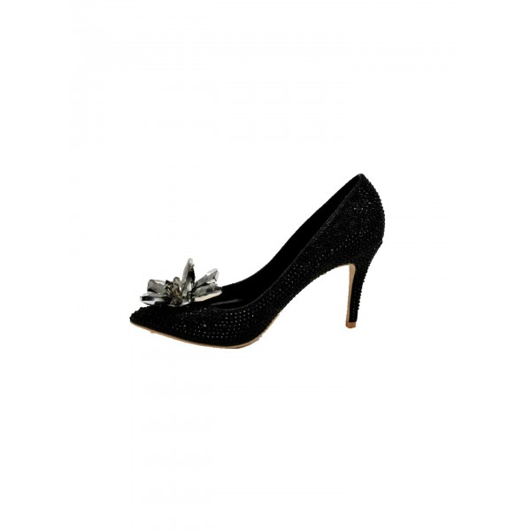 Crystal Shoes Pointed Thin Heels Sexy Shallow Mouth Women's High Heels Women's Silver Rhinestone Wedding Shoes 