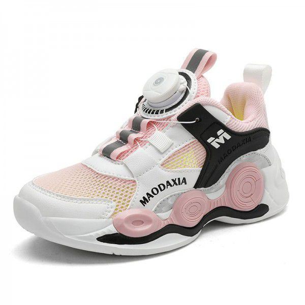 Boys' New Sports Shoes Summer Breathable Children's Mesh Single Mesh Basketball Shoe 