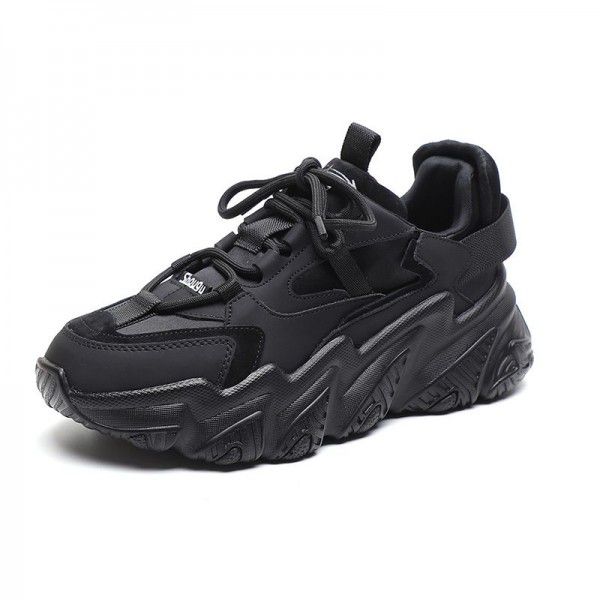 New style sponge cake sole with plush and damp thick sole sneakers, size 34, dad shoes, girl 