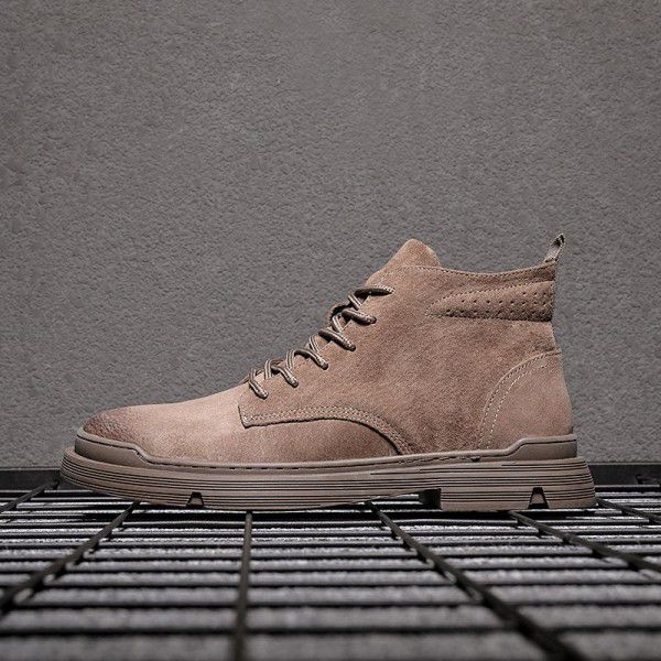 Men's Martin Boots, Men's Genuine Leather Boots, Casual Trend, High Help Work Wear Shoes, Single Boots, Spring New Men's Shoes 