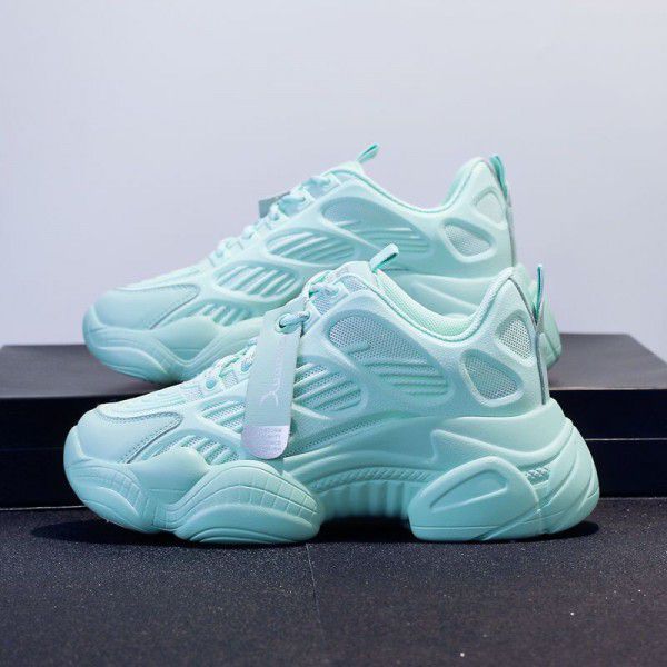 Spring New Mesh Breathable Thick Sole Student Footwear Small Casual Sneakers 
