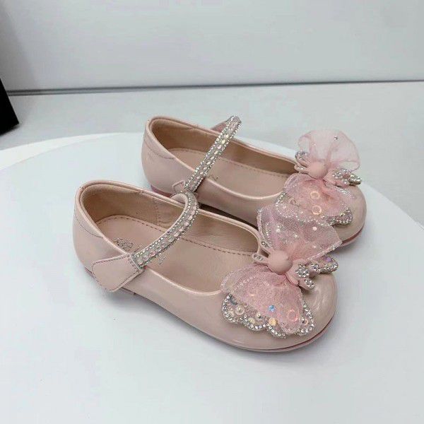 Spring Girls' Leather Shoes Soft Sole Comfortable Flat Shoes Cartoon Princess Shoes Casual Shoe Trend 