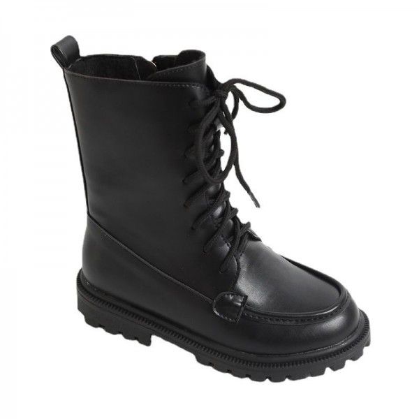 Girls' mid length boots, Huidong plush autumn and winter princess shoes, children's Martin boots, little girls' boots 