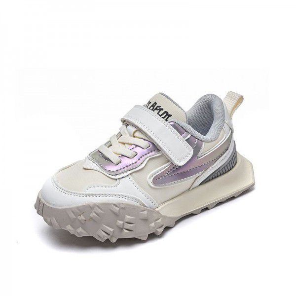 Girls' Sports Shoes Spring and Autumn New Boys' Korean Running Shoes Children's Soft Sole Casual Dad Shoes 