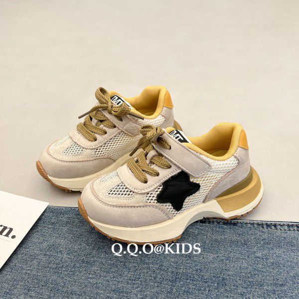 Summer New Children's Small Waist Sports Shoes Korean Edition Boys and Girls' Fashion Breathable Single Mesh Shoes 