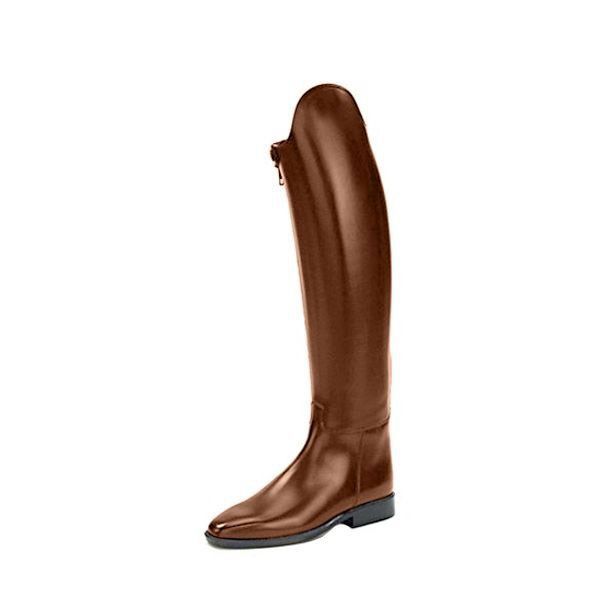 Warm Round Head Equestrian Boots with Leather Pane...
