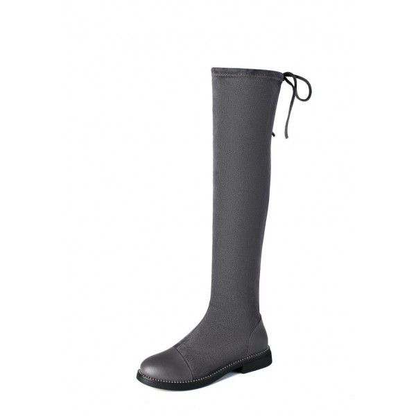 Autumn and Winter New Spring Boots Girls' Boots Girls' Over Knee Long Boots Girls' High Barrel Boots Middle Size Children's Princess Boots 