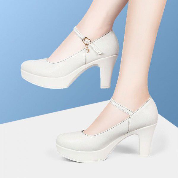 High heeled shoes, wedding thick heels, new runway shoes 