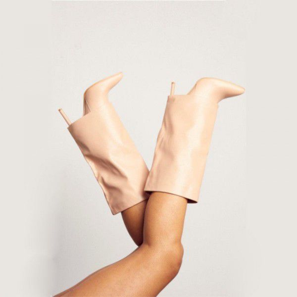 Spring and Autumn New Fine Heel High Heels, Trouser Sleeve Boots, Large Size Women's Boots, Fashion Women's Shoes 