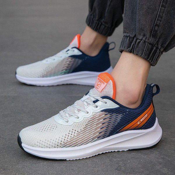 Breathable mesh shoes for men, new summer mesh sports shoes for men, running trendy shoes for men, casual men's shoes 