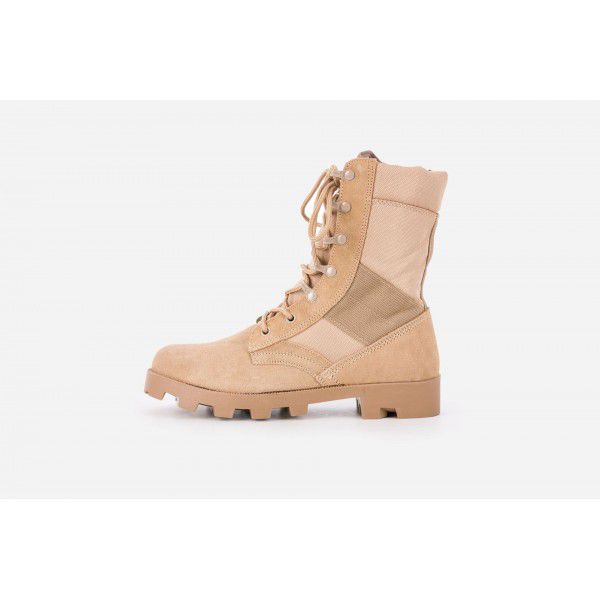 Desert Boots High Top Tactical Boots Sand Color with Zipper 