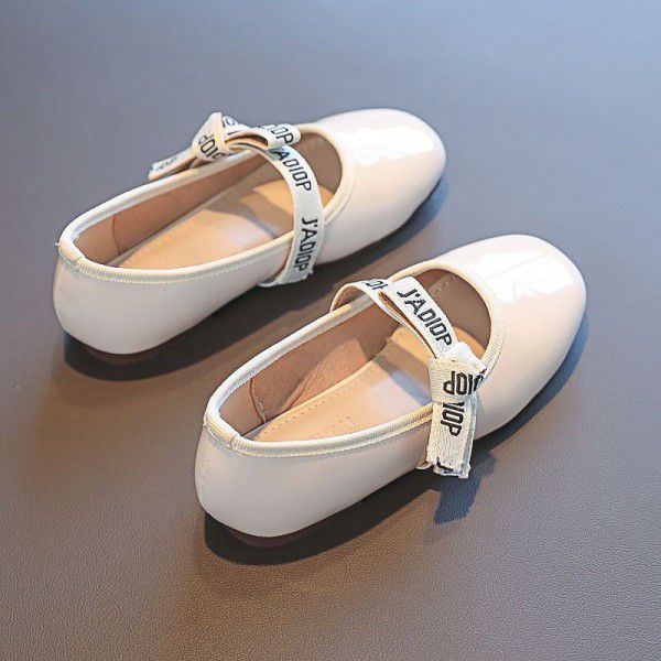Girls' Soft Sole Leather Shoes Spring and Autumn Korean Fashion Little Girl Princess Shoes Children's Baby Flat Sole Single Shoes 
