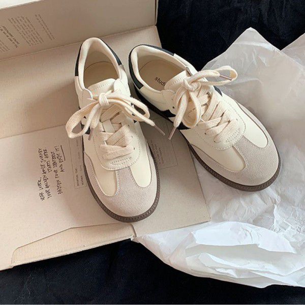 Genuine leather small white shoes for women, retro...
