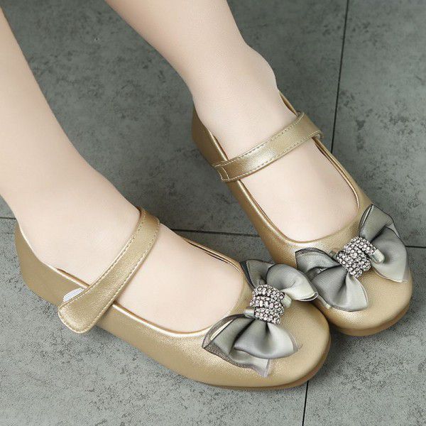 Girls' leather shoes, spring and autumn seasons, children's princess shoes, fashionable and casual girls' single shoes, anti slip soft soles, baby and girl shoes 