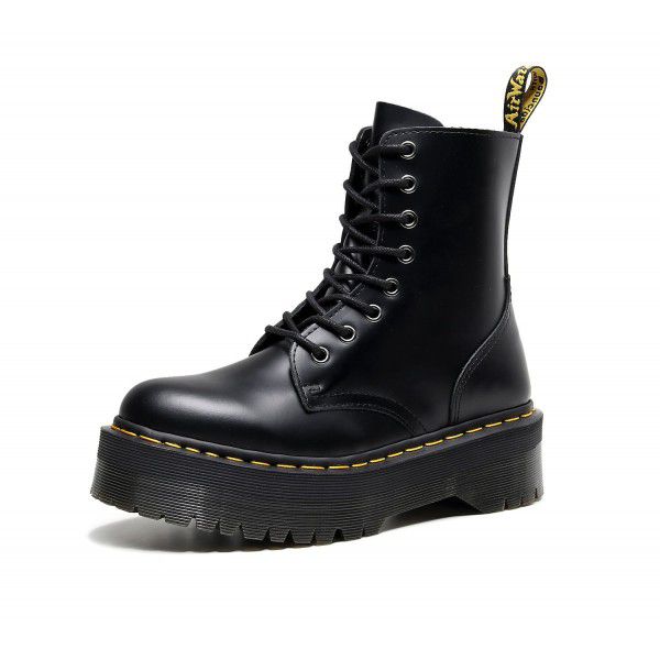 Genuine leather thick soled Martin boots for women, European and American classic 8-hole side zipper for women, short boots 