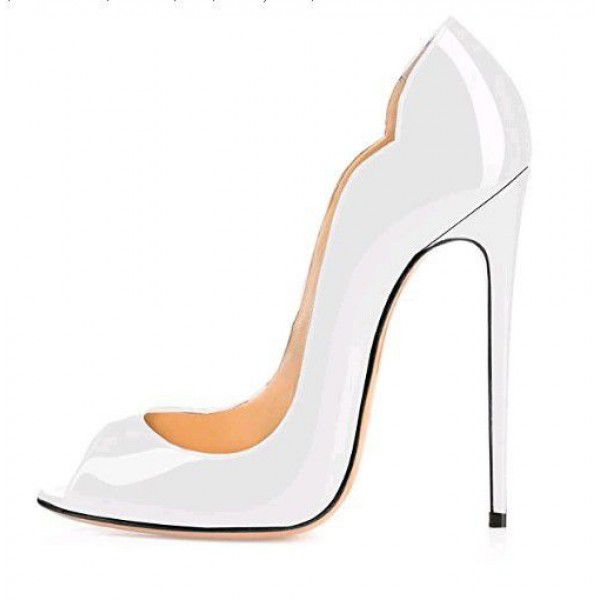 Leopard patterned fish beak patent leather high heels, women's thin heeled pointed shallow mouth party shoes, solid color single shoes, large size wedding shoes 
