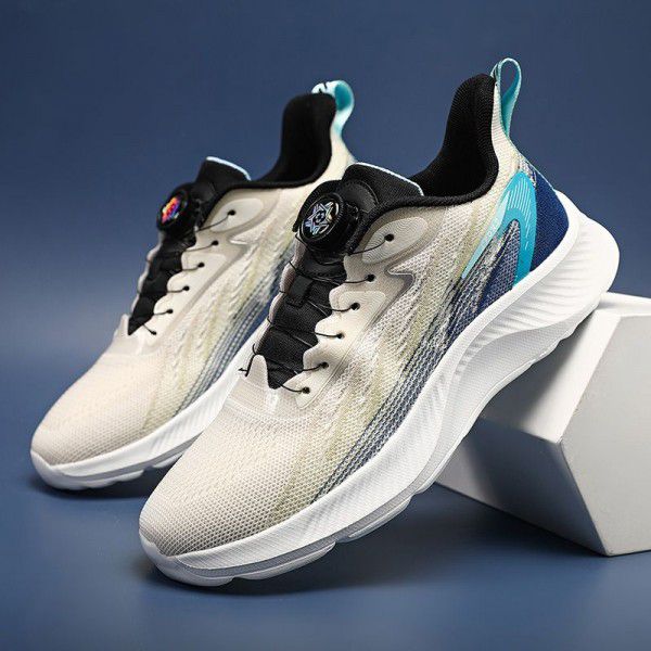 Summer New Swivel Button Sports Casual Shoes Men's Shoes Lightweight Running Shoes 